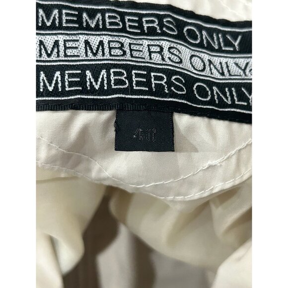 Vintage Members Only Beige Full Zip Jacket with Epaulets and Front Pockets - Picture 6 of 10